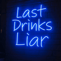 Last Drinks Liar Neon Sign - Australian LED Neon Sign