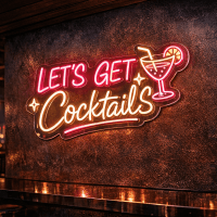 Let's Get Cocktails Neon Sign - LED Neon Sign Australia