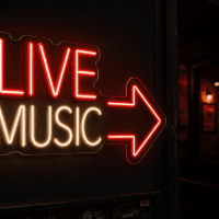 Live Music Arrow Neon Sign - LED Neon Sign Australia