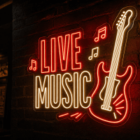 Live Music Neon Sign