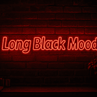 Long Black Mood Neon Sign - Australian LED Neon Sign