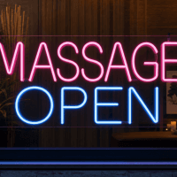 Massage Open Neon Sign