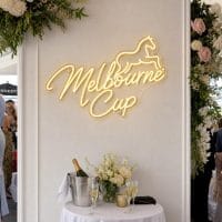 Melbourne Cup Neon Sign Australia custom LED sign for race day and Spring Racing Carnival
