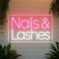 Nails & Lashes Neon Sign
