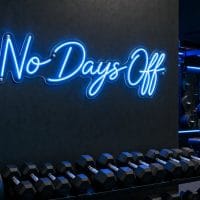 No Days Off Gym Neon Sign