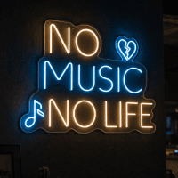 No Music No Life Neon Sign - LED Neon Sign Australia