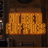 Not Here To Fluff Spiders Neon Sign - Australian LED Neon Sign