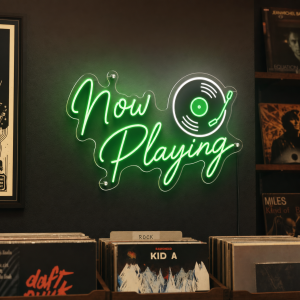 Now Playing LED neon sign for recording studio