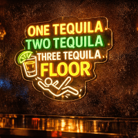 One Tequila Two Tequila Three Tequila Floor Neon Sign - LED Neon Sign Australia