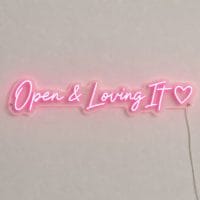 Open and Loving It neon sign custom LED neon light for florist gift shop Sydney Australia