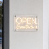 Open Come On In neon sign custom LED neon light for business shop Sydney Australia