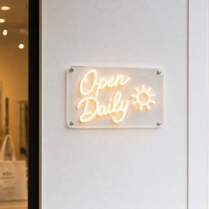 Open Daily neon sign custom LED neon light for retail shop pharmacy Sydney Australia