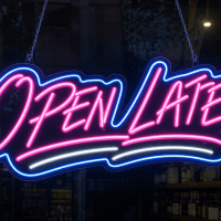 Open Late Neon Sign - LED Neon Sign