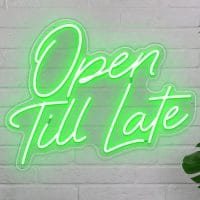 Open Till Late LED Neon Sign Australia