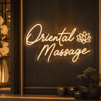 Oriental Massage Neon Sign Oriental Massage LED neon sign on clear acrylic backing