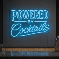 Powered by Cocktails Neon Sign