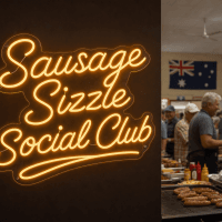 Sausage Sizzle Social Club Neon Sign - Australian LED Neon Sign