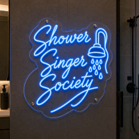 Shower Singer Society LED Neon Sign in Music Venue