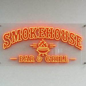 Smokehouse Bar and Grill neon sign custom LED neon light for BBQ restaurant bar Sydney Australia