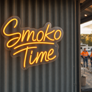 Smoko Time Neon Sign - Australian LED Neon Sign