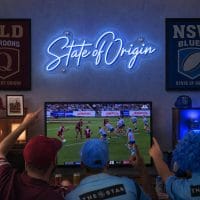 State of Origin Neon Sign Australia custom LED sign for footy party and sports bar