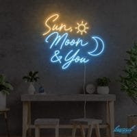 Sun Moon and You wedding neon sign custom LED neon light for wedding backdrop Sydney Australia