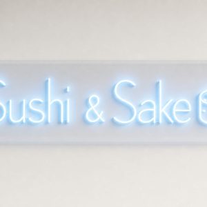 Sushi and Sake neon sign custom LED neon light for Japanese restaurant sushi bar Sydney Australia