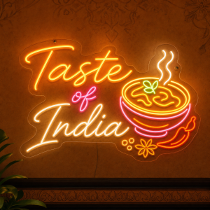 Taste of India Neon Sign - LED Neon Sign