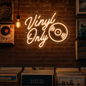 Vinyl Only LED neon sign for a record store