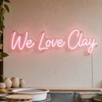 We Love Clay LED Neon Sign We Love Clay LED Neon Sign Australia