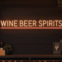 Wine Beer Spirits Neon Sign - LED Neon Sign