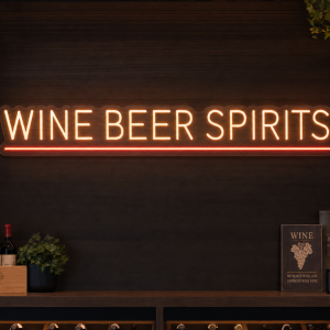 Wine Beer Spirits Neon Sign - LED Neon Sign
