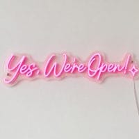 Yes We're Open neon sign custom LED neon light for business shop Sydney Australia