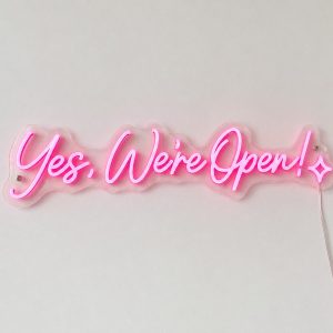 Yes We're Open neon sign custom LED neon light for business shop Sydney Australia